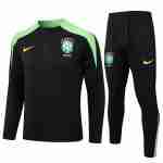 Sudadera Entrenamiento Brasil 2024 2025 Negro Verde