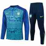 Sudadera Entrenamiento Brasil 2024 2025 Verde Azul