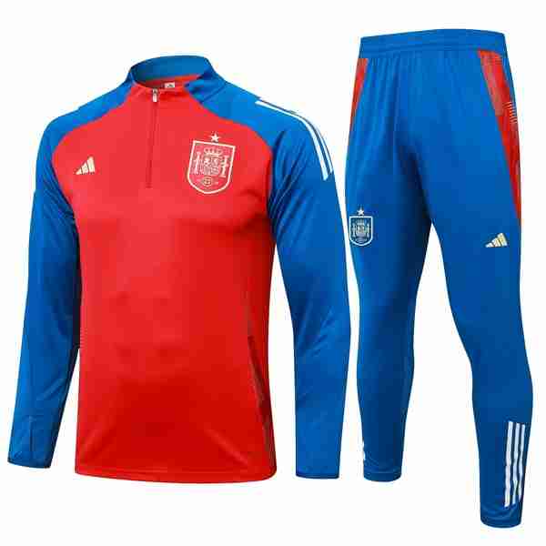 Sudadera De Training España 2024-2025 Rojo Azul 3 Sudadera Entrenamiento Espana 2024 2025 Rojo Azul