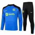 Sudadera Entrenamiento FC Barcelona 2024 2025 Azul Blanco