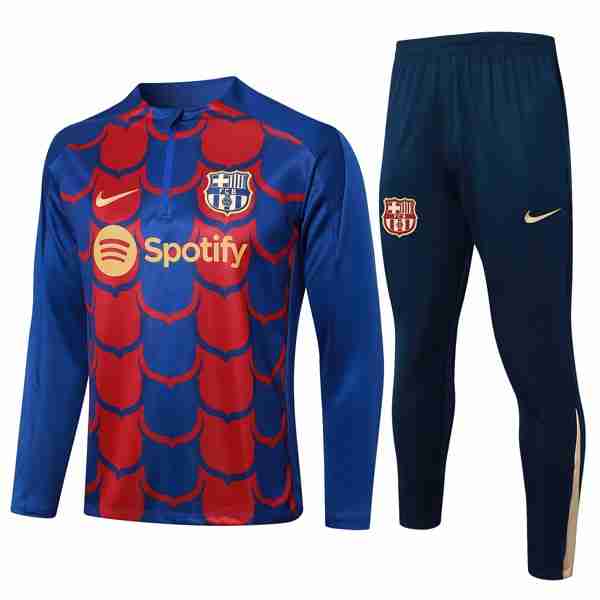 Sudadera De Training Barcelona 2024-2025 Azul Rojo 3 Sudadera Entrenamiento FC Barcelona 2024 2025 Azul Rojo