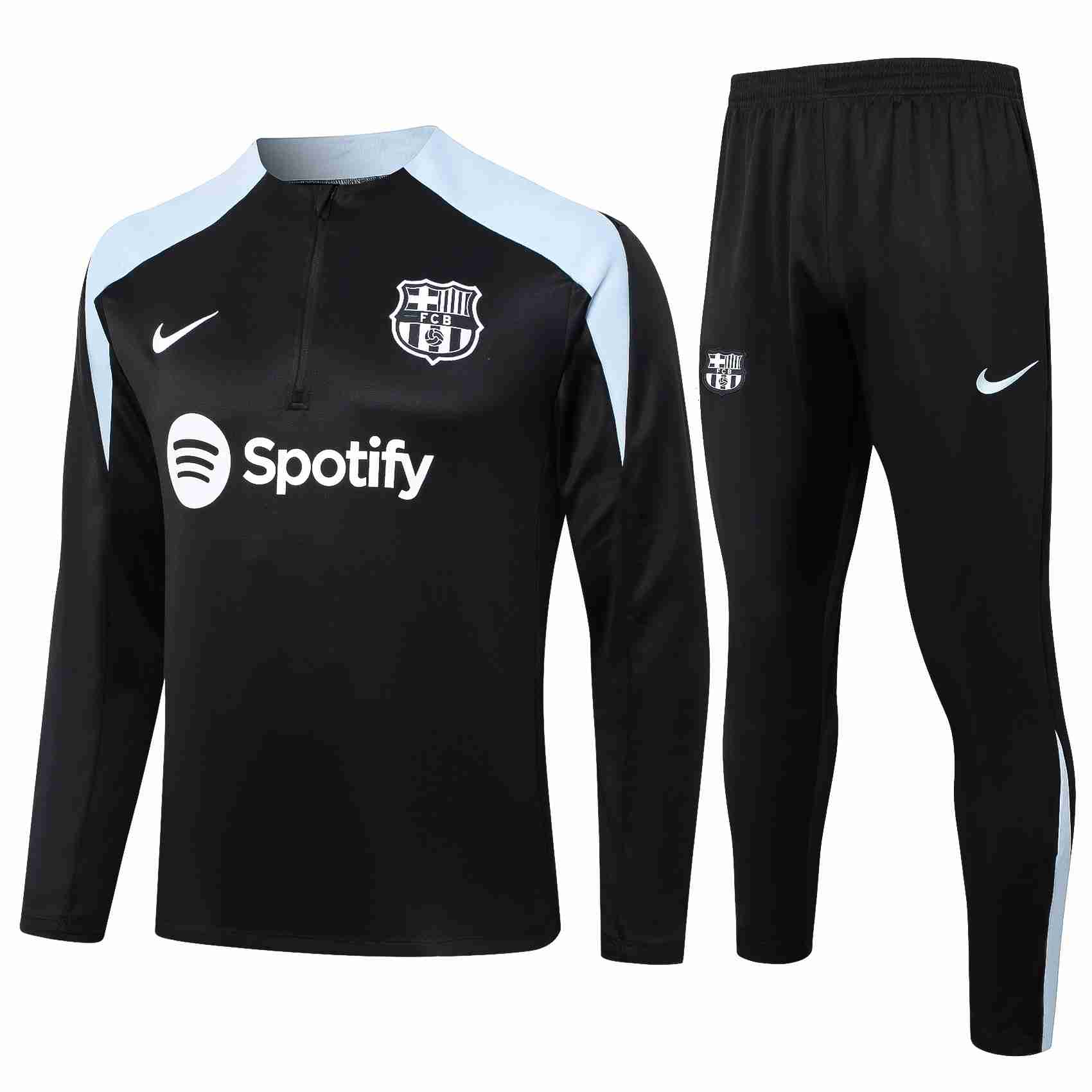 Sudadera De Training Barcelona 2024-2025 Negro Gris 3 Sudadera Entrenamiento FC Barcelona 2024 2025 Negro Gris