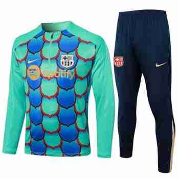 Sudadera Entrenamiento FC Barcelona 2024 2025 Verde Azul