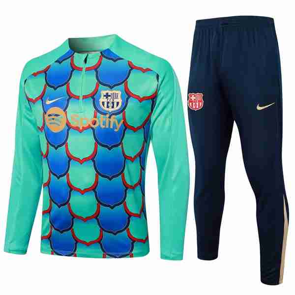 Sudadera De Training Barcelona 2024-2025 Verde Azul 3 Sudadera Entrenamiento FC Barcelona 2024 2025 Verde Azul