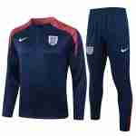 Sudadera Entrenamiento Inglaterra 2024 2025 Azul Rojo