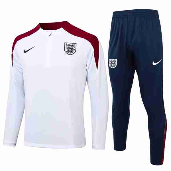 Sudadera De Training Inglaterra 2024-2025 Blanco Rojo 3 Sudadera Entrenamiento Inglaterra 2024 2025 Blanco Rojo
