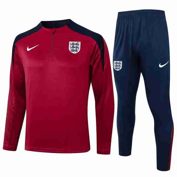 Sudadera De Training Inglaterra 2024-2025 Rojo Negro 3 Sudadera Entrenamiento Inglaterra 2024 2025 Rojo Negro