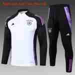 Sudadera Entrenamiento Niños Alemania 2024 2025 Blanco Negro