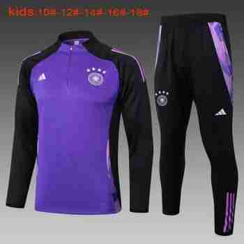 Sudadera Entrenamiento Ninos Alemania 2024 2025 Purpura Negro