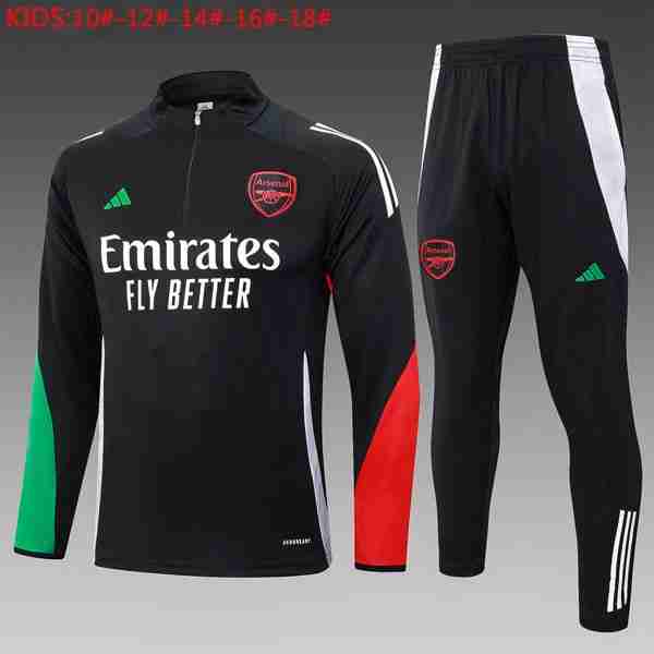 Niños Sudadera De Training Arsenal 2024-2025 Negro 3 Sudadera Entrenamiento Ninos Arsenal 2024 2025 Negro