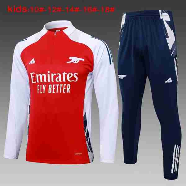 Niños Sudadera De Training Arsenal 2024-2025 Rojo Blanco 3 Sudadera Entrenamiento Ninos Arsenal 2024 2025 Rojo Blanco