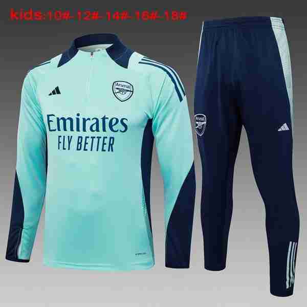 Niños Sudadera De Training Arsenal 2024-2025 Verde 3 Sudadera Entrenamiento Ninos Arsenal 2024 2025 Verde