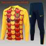 Sudadera Entrenamiento Niños FC Barcelona 2024 2025 Amarillo Rojo