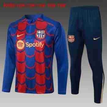 Sudadera Entrenamiento Niños FC Barcelona 2024 2025 Azul Rojo