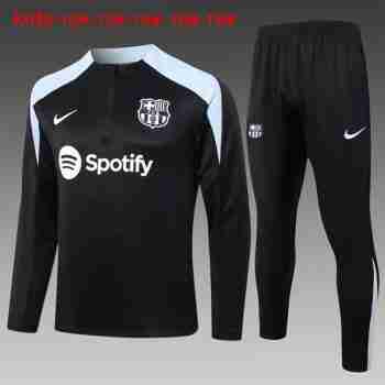 Sudadera Entrenamiento Niños FC Barcelona 2024 2025 Negro Gris