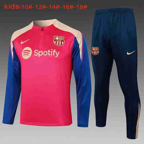 Niños Sudadera De Training Barcelona 2024-2025 Rojo Azul Sudadera Entrenamiento Ninos FC Barcelona 2024 2025 Rojo Azul