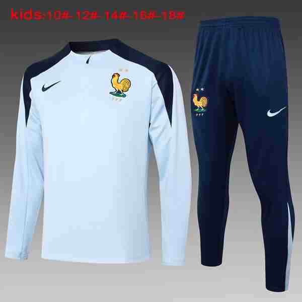 Niños Sudadera De Training Francia 2024-2025 Azul 5 Sudadera Entrenamiento Ninos Francia 2024 25 Azul