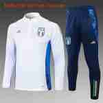Sudadera Entrenamiento Niños Italia 2024 2025 Blanco Azul