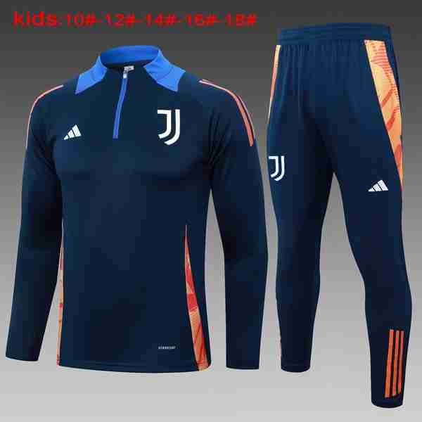 Niños Sudadera De Training Juventus 2024-2025 Azul 3 Sudadera Entrenamiento Ninos Juventus 2024 2025 Azul