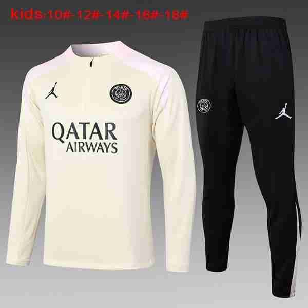 Niños Sudadera De Training PSG 2024-2025 Amarillo Rosa 3 Sudadera Entrenamiento Ninos Paris Saint Germain 2024 2025 Amarillo Rosa