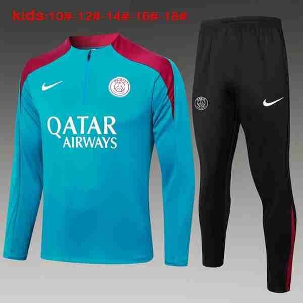 Niños Sudadera De Training PSG 2024-2025 Azul 3 Sudadera Entrenamiento Ninos Paris Saint Germain 2024 2025 Azul