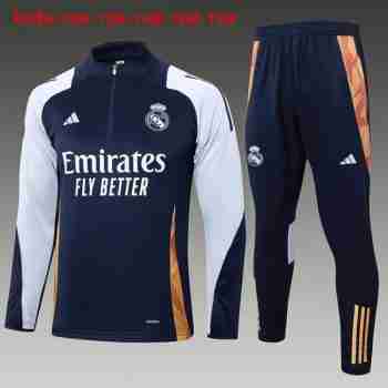 Sudadera Entrenamiento Niños Real Madrid 2024 2025 Azul