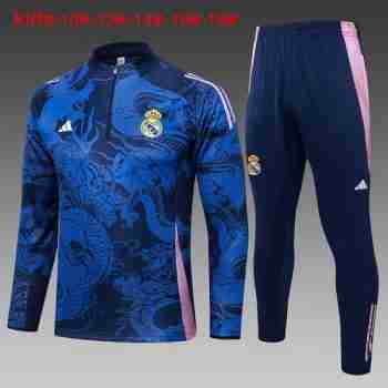 Sudadera Entrenamiento Niños Real Madrid 2024 25 Azul