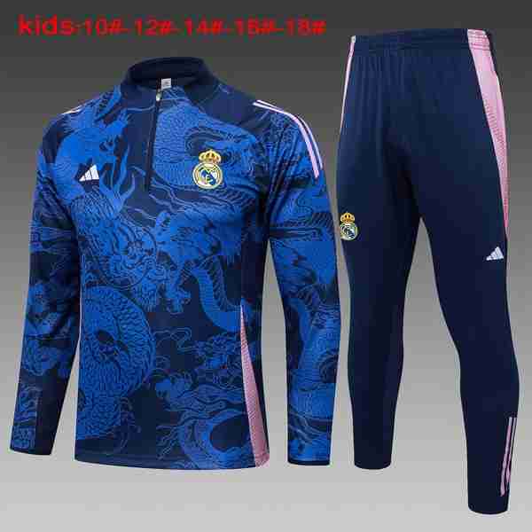 Niños Sudadera De Training Real Madrid 2024-2025 Azul 3 Sudadera Entrenamiento Ninos Real Madrid 2024 25 Azul