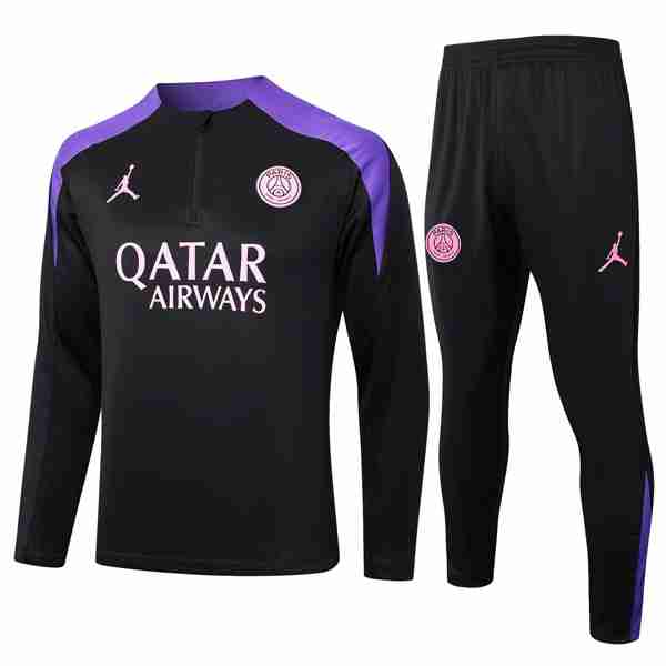 Sudadera De Training PSG 2024-2025 Negro Purpura 3 Sudadera Entrenamiento Paris Saint Germain 2024 2025 Negro Purpura