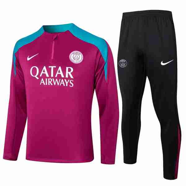 Sudadera De Training PSG 2024-2025 Purpura Rojo 3 Sudadera Entrenamiento Paris Saint Germain 2024 2025 Purpura Rojo