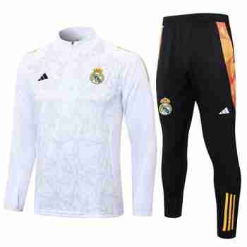 Sudadera Entrenamiento Real Madrid 2024 2025 Blanco Gris