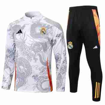 Sudadera Entrenamiento Real Madrid 24 2025 Blanco Gris