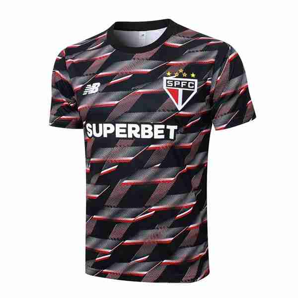 Camiseta Entrenamiento Sao Paulo 2024-2025 Negro Rojo Tailandia Camiseta Entrenamiento Sao Paulo 2024 2025 Negro Rojo