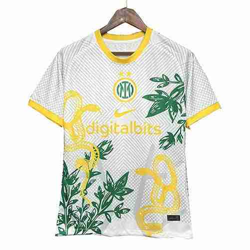 Tailandia Camiseta Especial Inter Milan 2024 2025 Blanco Amarillo Tailandia Camiseta Especial Inter Milan 2024 2025 Blanco Amarillo