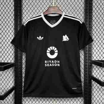 Tailandia Camiseta Pre-Match AS Roma 2024 2025 Negro
