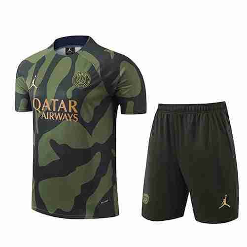 Tailandia Conjunto Camiseta Entrenamiento Paris Saint Germain 2024 2025 Verde Negro Tailandia Conjunto Camiseta Entrenamiento Paris Saint Germain 2024 2025 Verde Negro