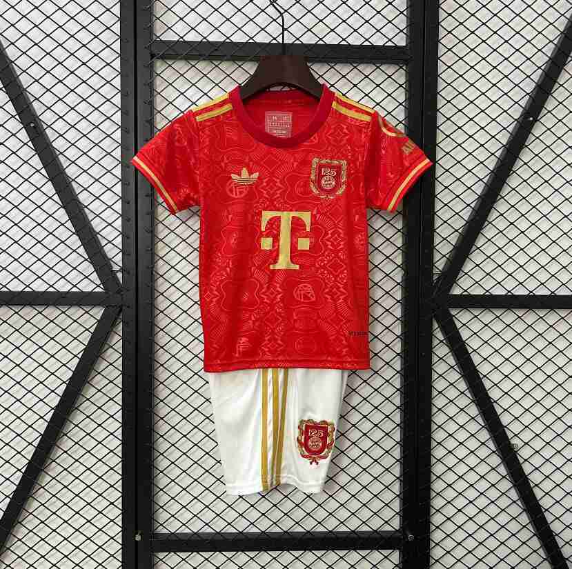 Camiseta Bayern Munich 125th Anniversary Conjunto Niños 2025 2026 Camiseta Bayern Munich 125th Anniversary Conjunto Ninos 2025 2026