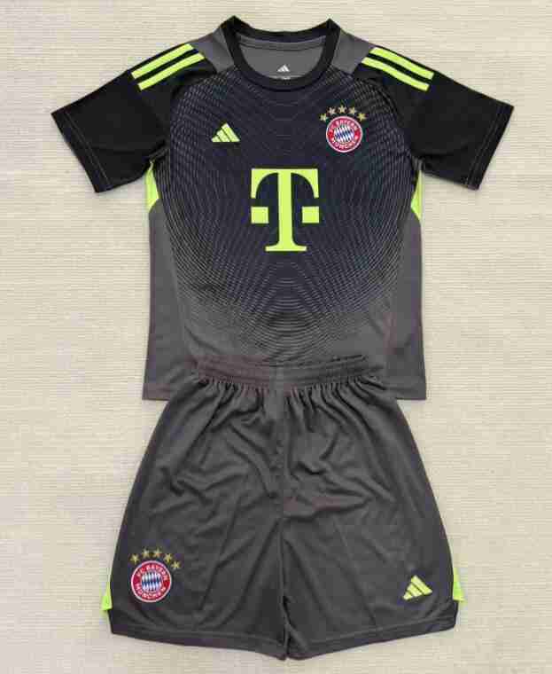 Camiseta Bayern Munich Conjunto Niños Portero 2025 2026 Negro Camiseta Bayern Munich Conjunto Ninos Portero 2025 2026 Negro
