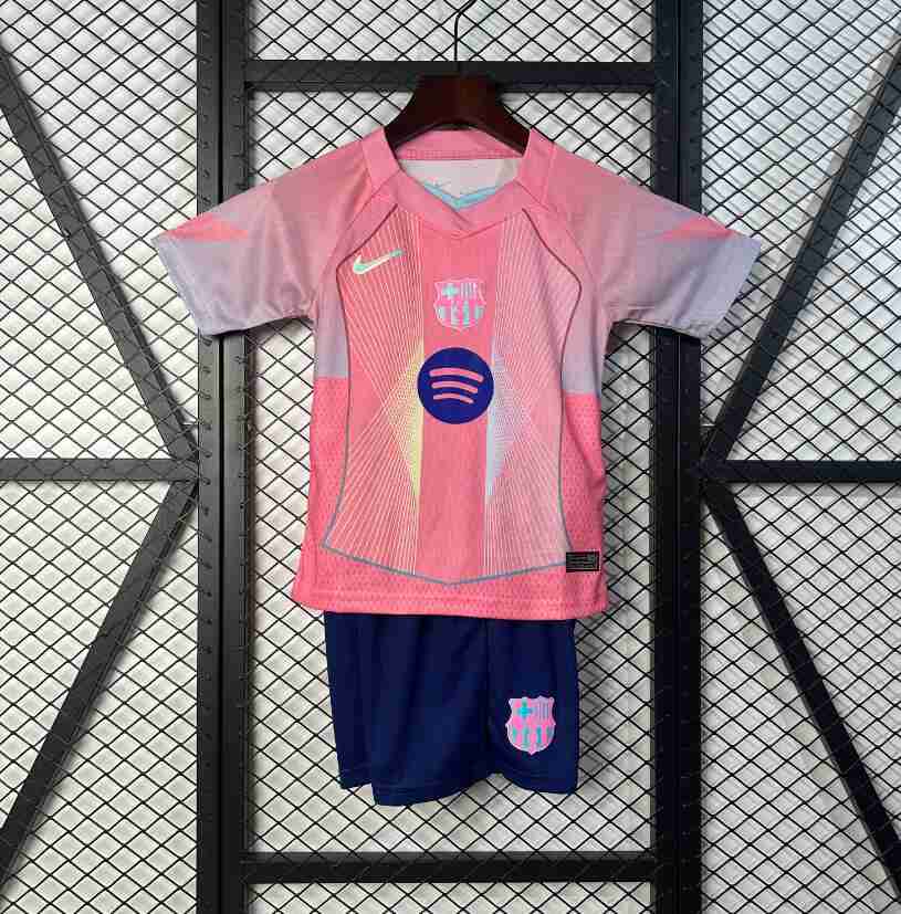 Camiseta FC Barcelona Conjunto Niños Especial 2025 2026 Rosa Camiseta FC Barcelona Conjunto Ninos Especial 2025 2026 Rosa
