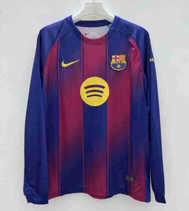 Tailandia Camiseta FC Barcelona Primera Manga larga 2025 2026 Tailandia Camiseta FC Barcelona Primera Manga larga 2025 2026
