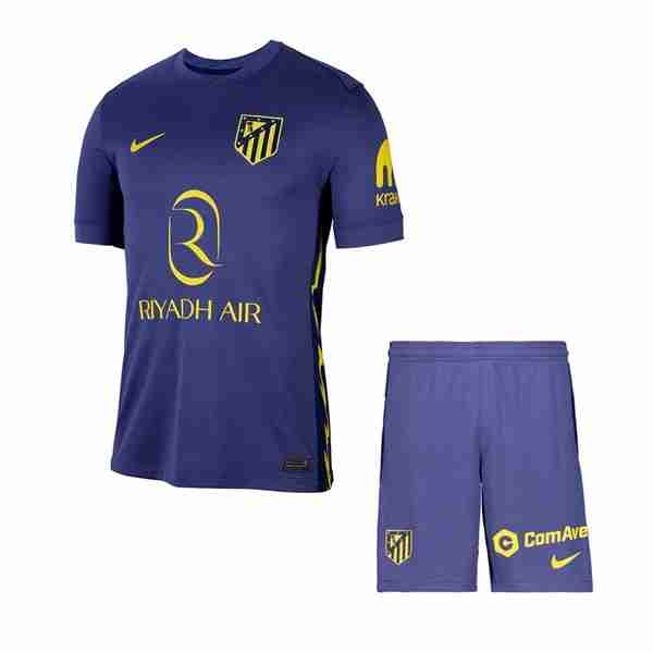 Camiseta Atletico Madrid 2ª Niño 2025-2026 Camiseta Atletico De Madrid Conjunto Ninos Segunda 2025 2026