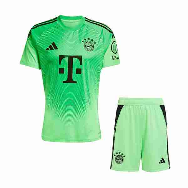 Camiseta Bayern Munich Portero Niño 2025-2026 Verde Camiseta Bayern Munich Conjunto Ninos Portero 2025 2026 Verde