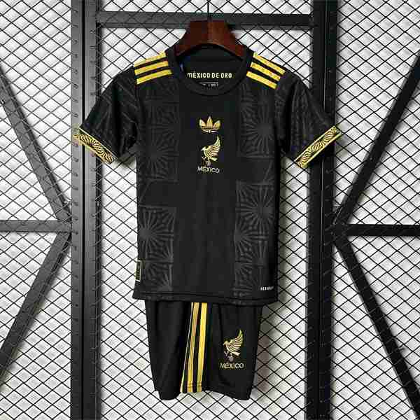 Camiseta Mexico Special Edition Niño 2025 Negro Camiseta Mexico Conjunto Ninos Especial 2025 2026 Negro