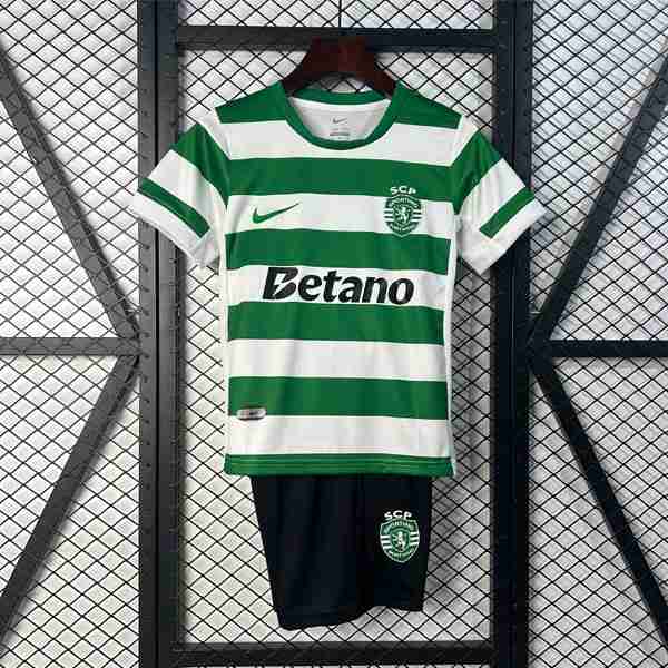 Camiseta Sporting Lisbon 1ª Niño 2025-2026 Camiseta Sporting De Lisboa Conjunto Ninos Primera 2025 2026