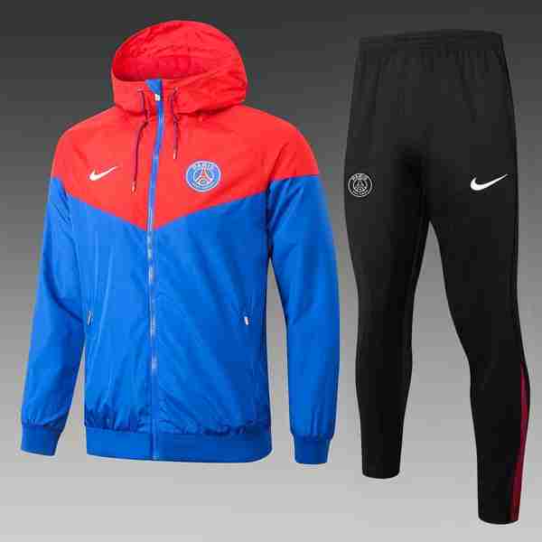 Rompevientos PSG Conjunto Completo 2025-2026 Rojo Azul Conjunto Rompevientos Paris Saint Germain 2025 2026 Rojo Azul