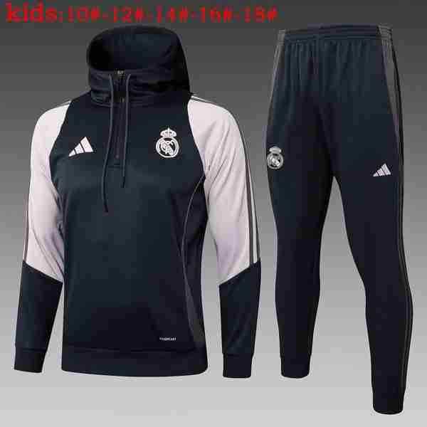 Ninos Sudadera Con Capucha Real Madrid 2025-2026 Negro Rosa Sudadera Con Capucha Ninos Real Madrid 2025 2026 Negro Rosa