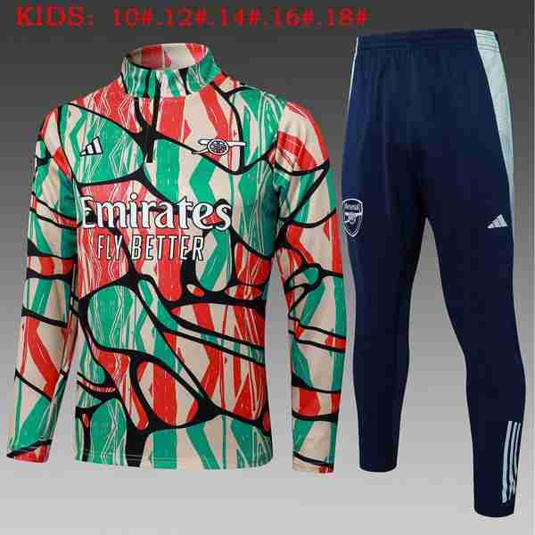 Ninos Sudadera De Training Arsenal 2025-2026 Verde Rojo Sudadera Entrenamiento Ninos Arsenal 2025 2026 Verde Rojo