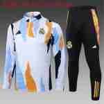 Sudadera Entrenamiento Niños Real Madrid 2025 2026 Azul Blanco