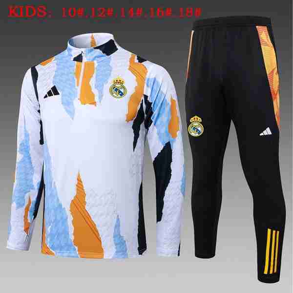 Ninos Sudadera De Training Real Madrid 2025-2026 Azul Blanco Sudadera Entrenamiento Ninos Real Madrid 2025 2026 Azul Blanco
