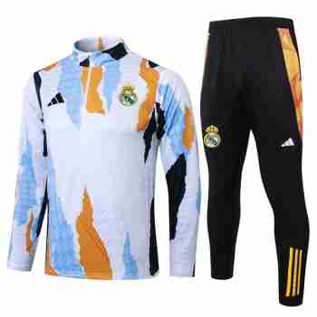 Sudadera Entrenamiento Real Madrid 2025 2026 Blanco Naranja
